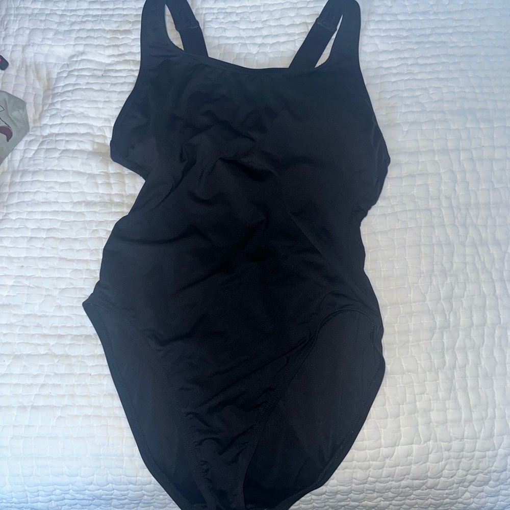 Andie swim Black One-Piece Swimsuit cross back